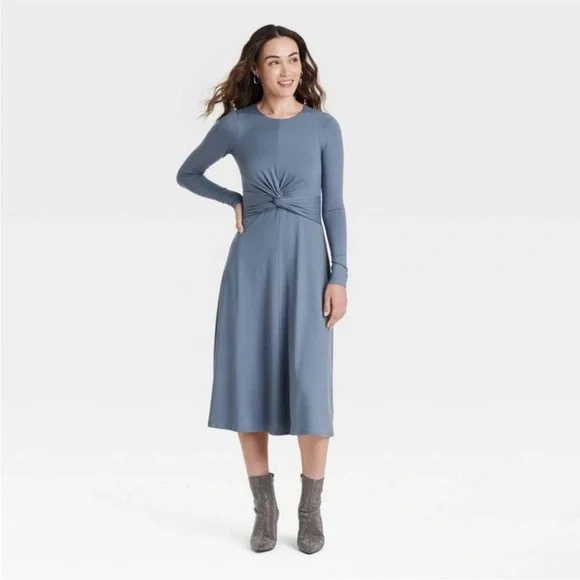 a new day | Dresses | A New Day Womens Long Sleeve Twistfront Blue Midi Dress Size L And Xl | Poshmark a new day | Dresses | A New Day Womens Long Sleeve Twistfront Blue Midi Dress Size L And Xl | Poshmark